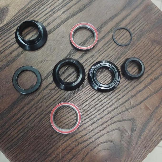 Headset KomFork Standard NECO H-671 Bearing 671 22.2 Drat Ulir 25.4 Hitam Taiwan Sepeda Federal Fold