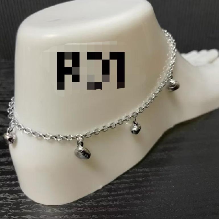 LIMITED Gelang kaki silver kerinci titanium asli tidak Berkarat bisa Dipakai sehari hari