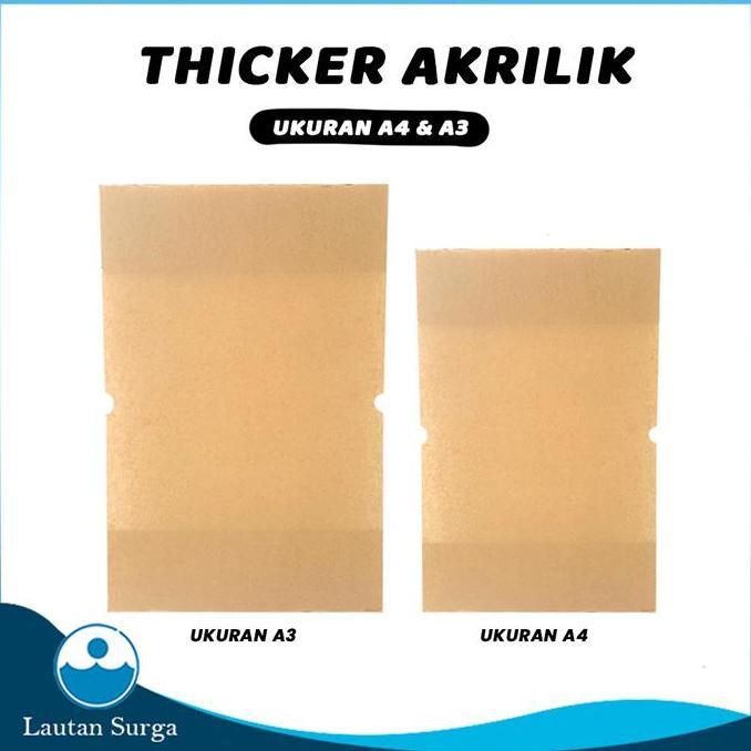 Ready Akrilik Thicker Lipat Atas Bawah Ukuran A1 A3 & A4 Akrilik Poster Bening 2 mm Untuk Standing T