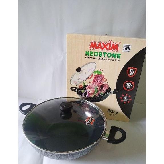 BEST SELLER WAJAN MAXIM NEOSTONE WOK / WAJAN KERAMIK 30CM