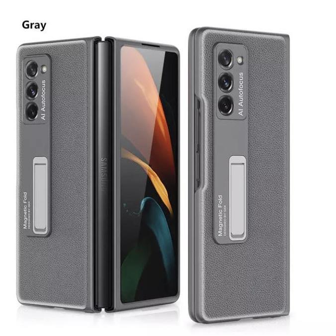 TERBARU - Case Samsung Galaxy Z Fold 2 Hardcase GKK ORI Leather Magnetic Stand