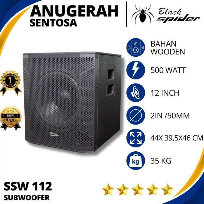 Promo Subwoofer Black Spider SSW 112 Ukuran 12 Inch Original Diskon