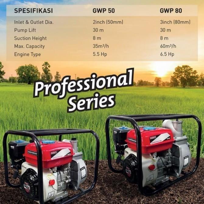 TERMURAH - Pompa Alkon 3 Inch / Engine Pump 3 Inch / Pompa Irigasi ROBOT GWP 80