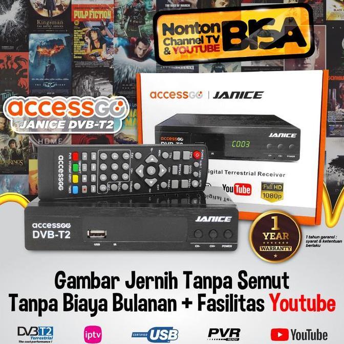 STOK TERBATAS - Accessgo Digital Tv Tuner Set Top Box Receiver DVB-T2