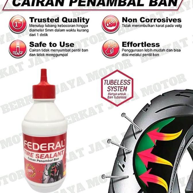 Promo CAIRAN TAMBAL BAN TUBELESS TUBLES TIRE SEALANT ANTI BOCOR 350ML FEDERAL HQ FED HQ BISA BAN MOT