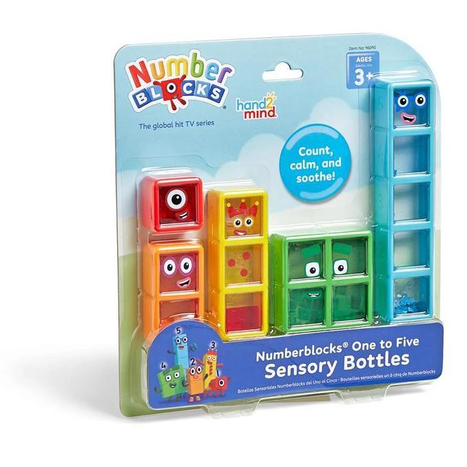Hand2Mind Numberblocks One to Five Sensory Bottles Mainan Sensorik dan Pembelajaran Angka dari Numbe