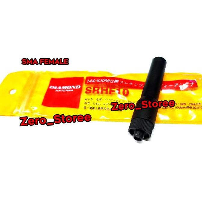 SUPER HEMAT - antena HT PENDEK Diamond SRHF10 SRHF-10 SMA Female Weierwei Baofeng