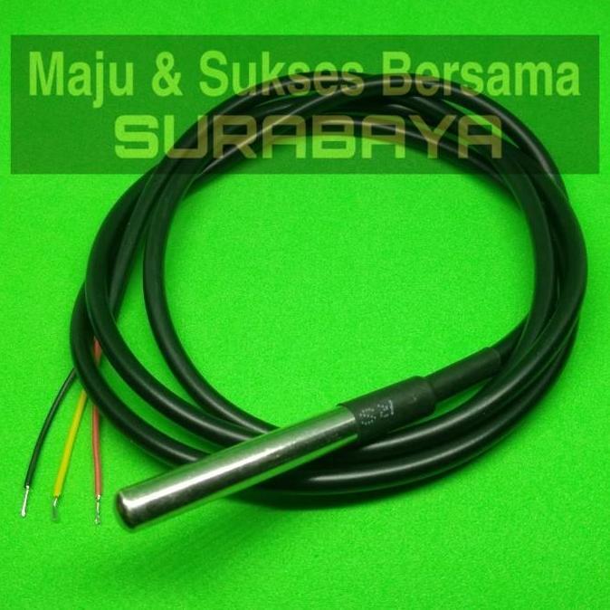 DS18b20 Sensor Suhu Temperature Waterproof Tahan Anti Air Probe DS1820