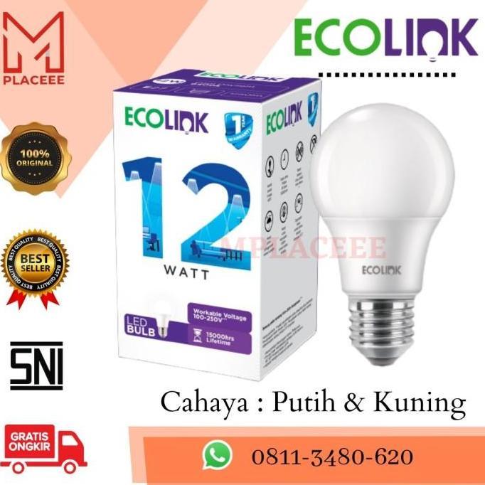 Lampu led ecolink 12 watt harga promo
