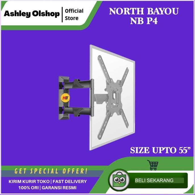 BEBAS ONGKIR - Bracket Swivel Original North Bayou Upto 55" Inch NB P4 North Bayou P4
