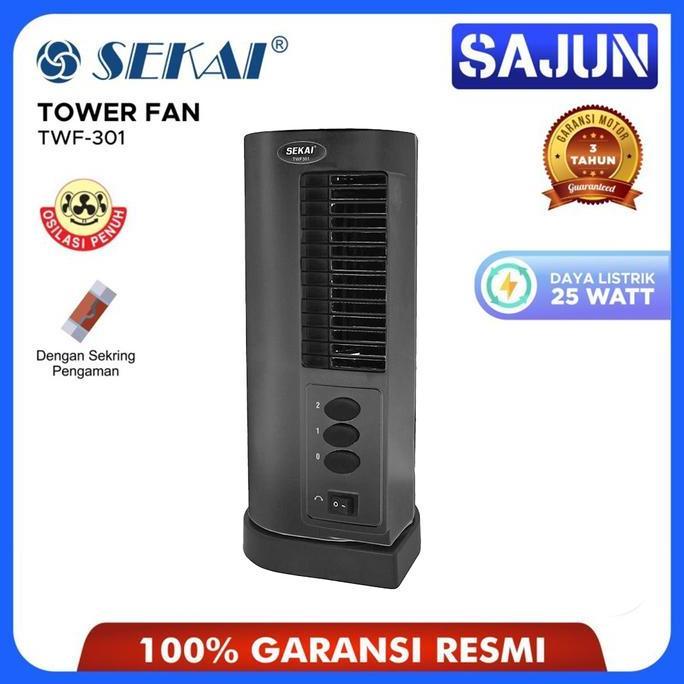 NEW - SEKAI Tower Fan TWF-301 Kipas Angin Menara Low Watt TWF301