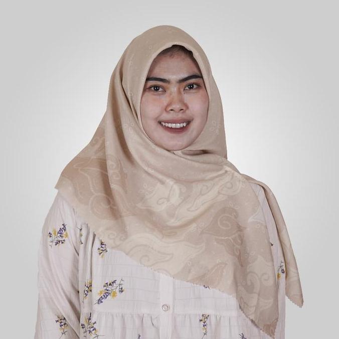 BATIK TRUSMI Hijab Voal Segi 4 Hijab Circle Batik Motif Mega Mendung