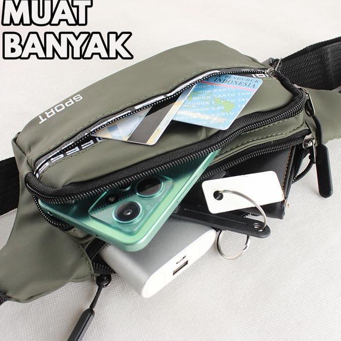 Gabrim- Tas Ikat Pinggang Multifungsi Pria Waistbag Mini Simple Tas Pinggang Waterproof New Collecti