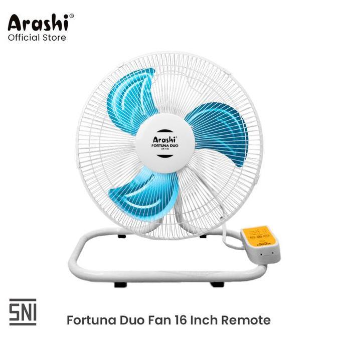 BERKUALITAS - Arashi Kipas Angin Meja Dinding Remote Fortuna Duo 16inch + Remote