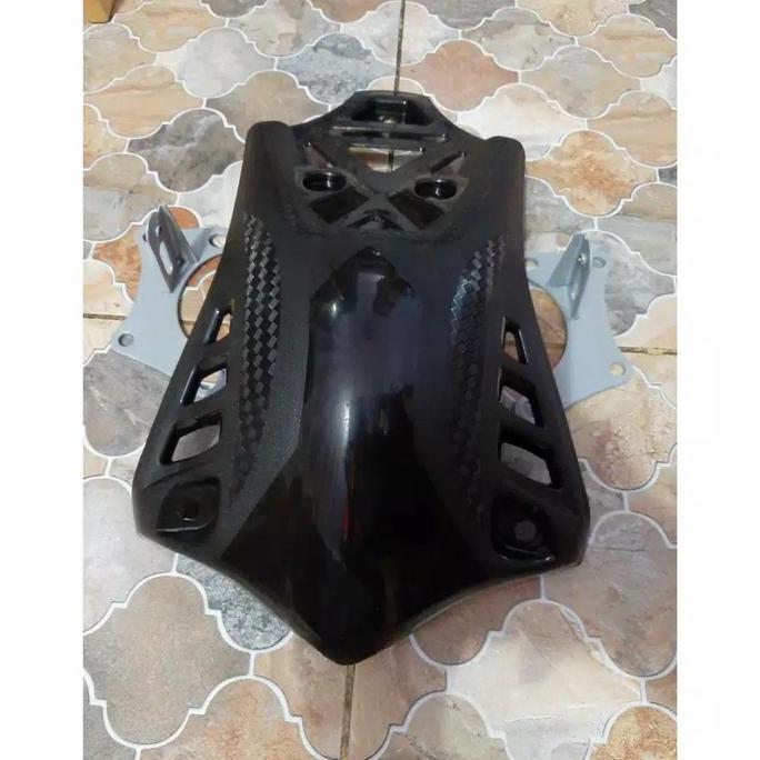 Cover tutup Mesin Bawah Kawasaki Klx 150 Black Carbon