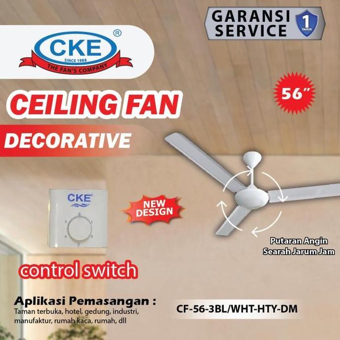 TERLARIS - CKE Ceiling Fan 56 Inch Kipas Angin Plafon Gantung Angin Sejuk Hemat Listrik