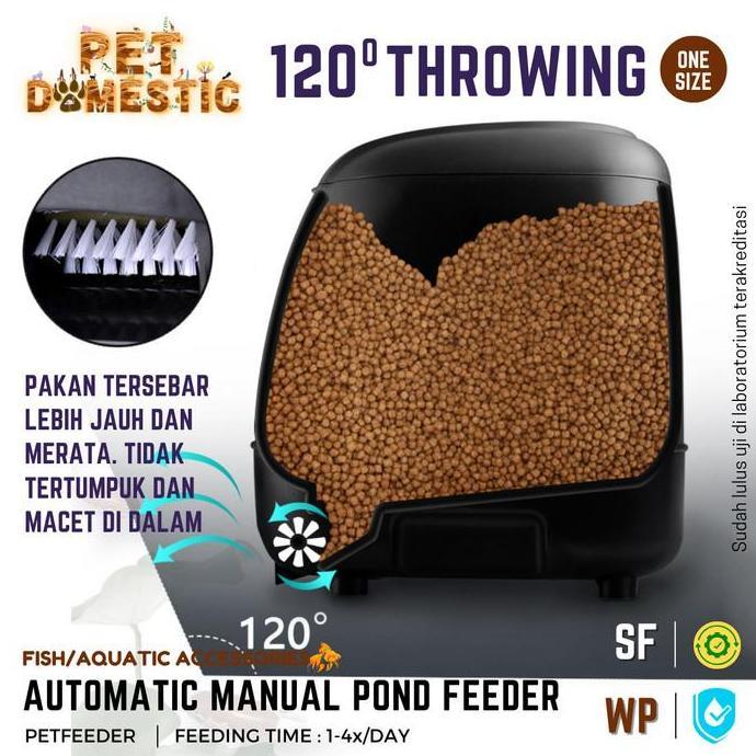 Murah Fish Pond Automatic Feeder 10L Otomatis Food Timer Auto Pemberi Pakan Makan Kolam Ikan Koi Aut