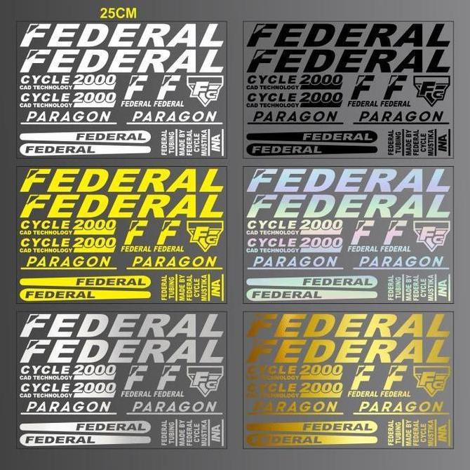 Cutting Sticker Federal Paragon Stiker Sepeda Mtb Bike 1Set 25Cm Ready