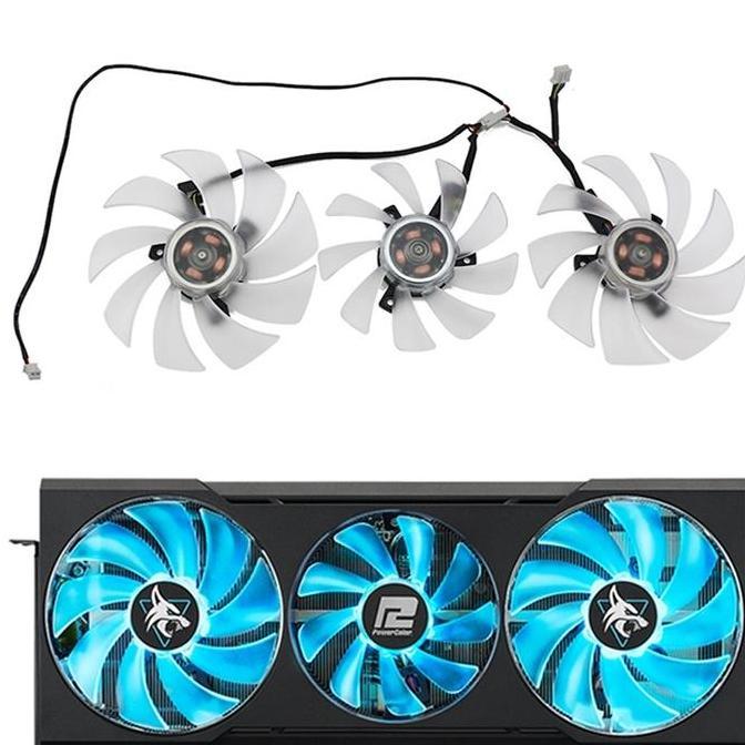 TERMURAH - Fan Kipas vga Powercolor RX 6700 xt HELLHOUND 85mm 95mm 4pin