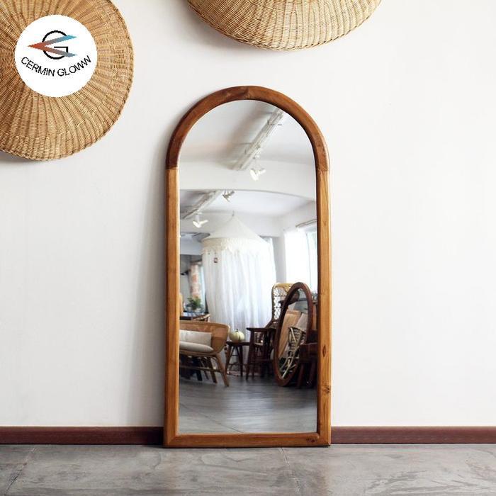 mirror dinding oval full body / cermin berdiri / kaca badan