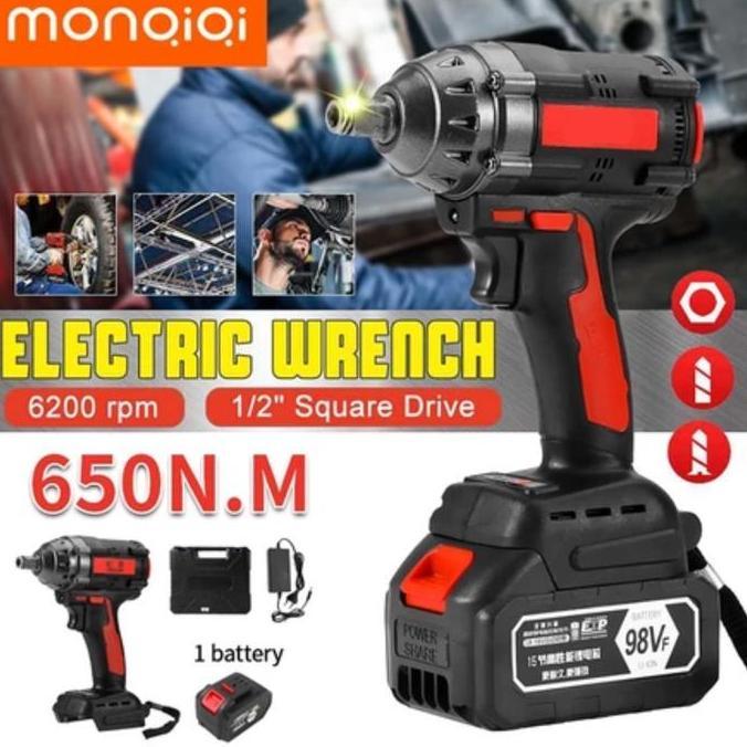 COKRODJOYO IMPACT WRENCH 98V Pembuka baut truck mobil cordless impact 98vf uchiha Bor Cordless Impac