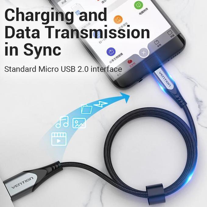 Vention Kabel Micro USB Reversible Braided