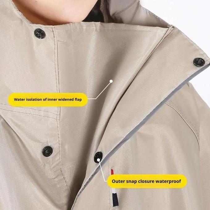 KLUDENG Jas Hujan Ponco Jubah Jas Hujan Jubah Model Korea Polos Jas Hujan Oxford Jas Hujan Premium P