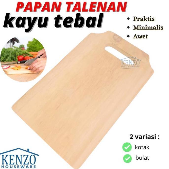 Talenan Kayu Besar Persegi Kotak