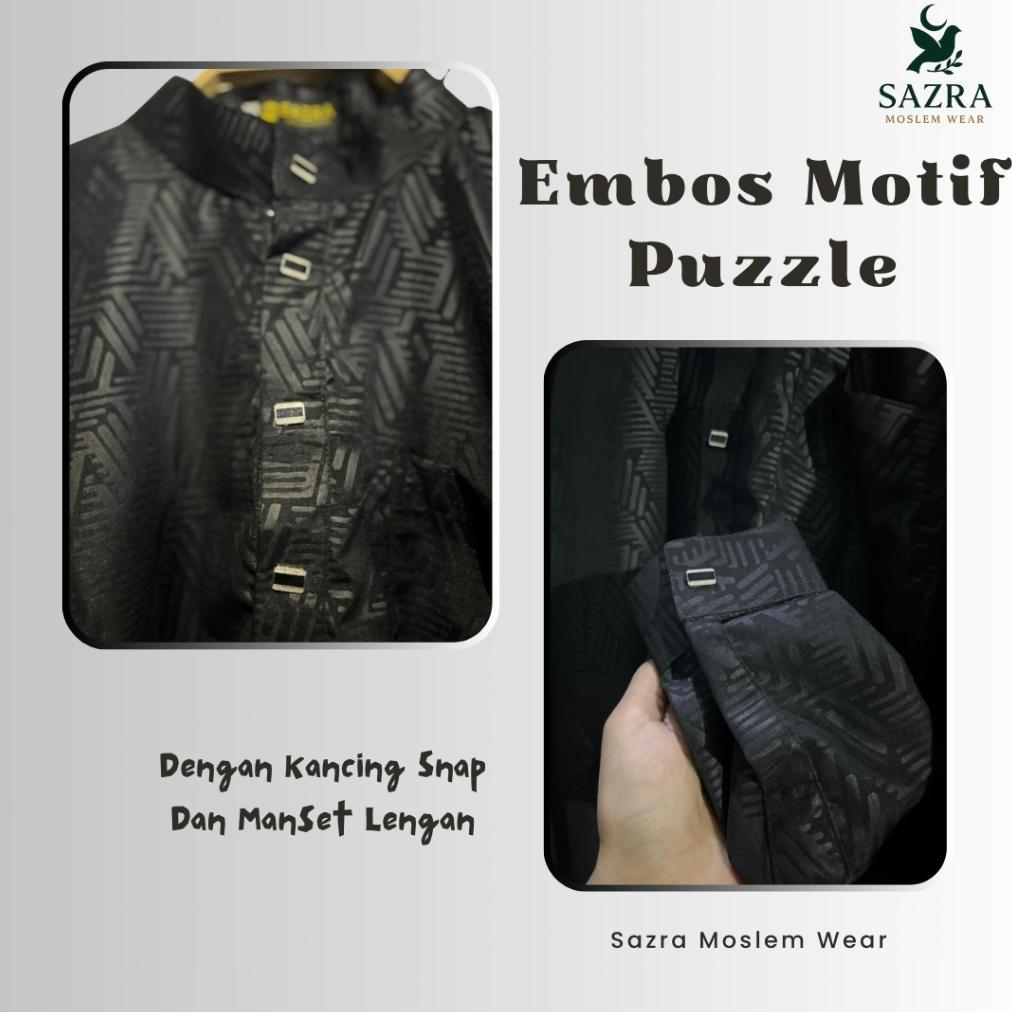 PROMO Gamis jubah embos original sazra premium mewah jubah muslim pria