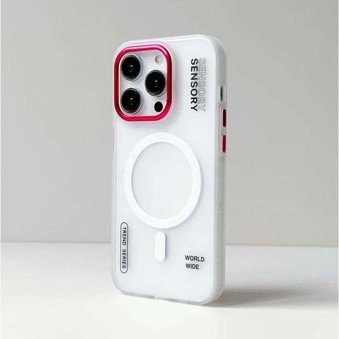 Case Magsafe iPhone 11 12 13 14 15 PRO MAX Sensory Matte Anti Kuning