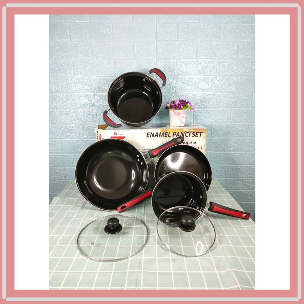 YOHOYO - Panci enamel set Happy Fun HF 218