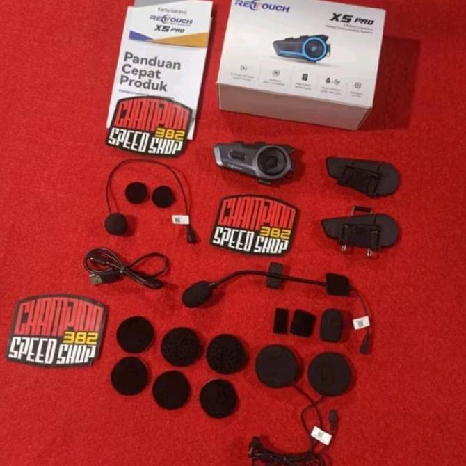 TERMURAH - Intercom Interkom Helm ReTouch X5 PRO Riding Bluetooth Headset Original