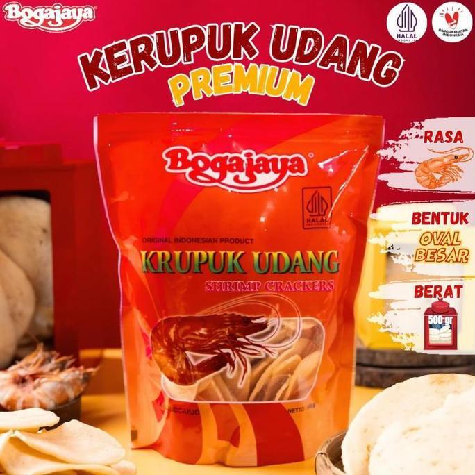BOGAJAYA Kerupuk UDANG MERAH 500Gr Krupuk Mentah Oleh Oleh Surabaya