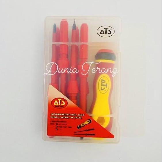 Obeng Set 8 pcs Listrik ATS Insulated Screwdriver