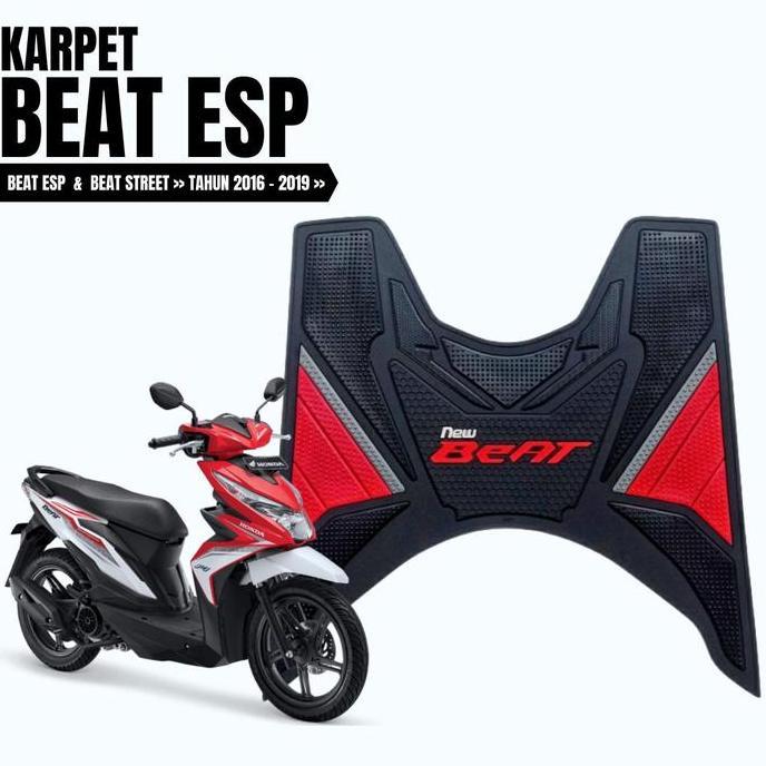 KM272 Karpet Motor Beat Esp / Beat Street Tahun 2017 - 2019 Bahan Karet Tebal karpet motor beat
