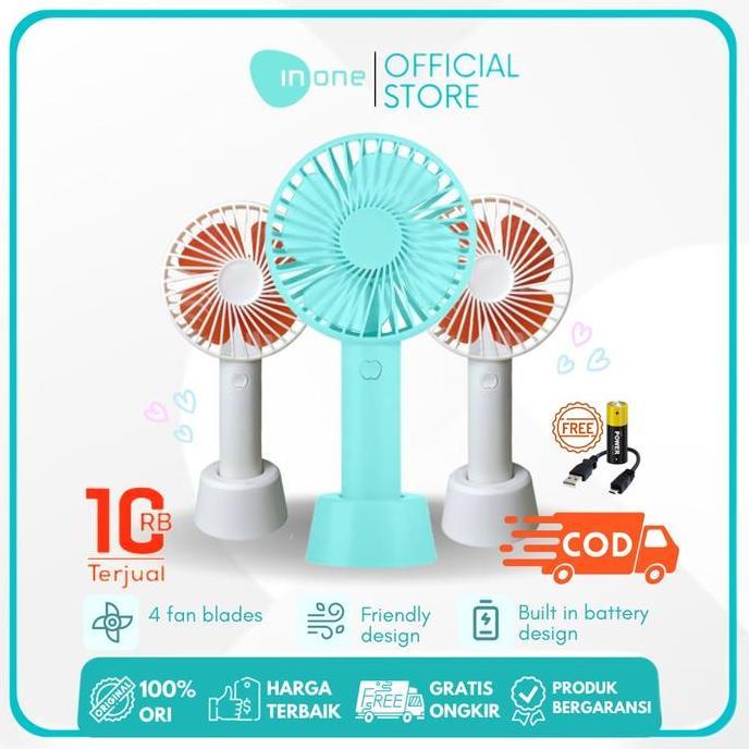 INONE Kipas Mini Angin Portable USB Fan 3-Speed Adjustable Handheld