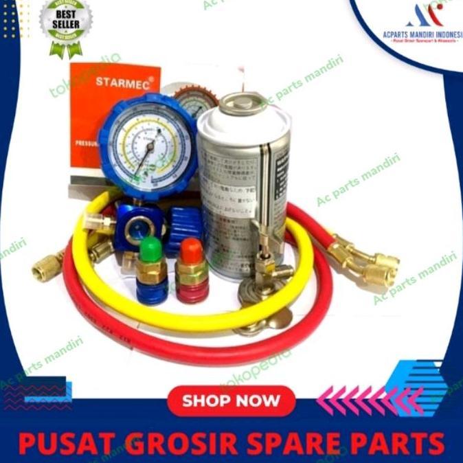 BEST SELLER - paket isi freon ac mobil sendiri freon r134