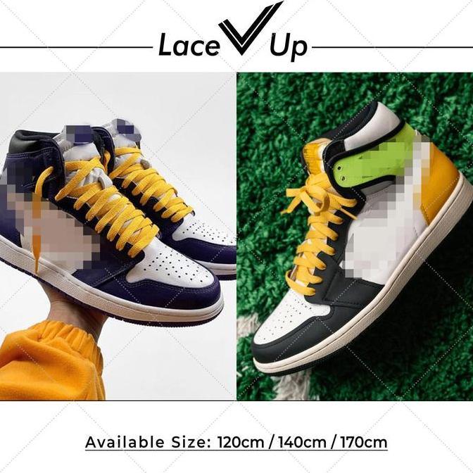 Tali Sepatu Flat 8mm Union Yellow Gold Laces (AJ, AF Shoelaces)