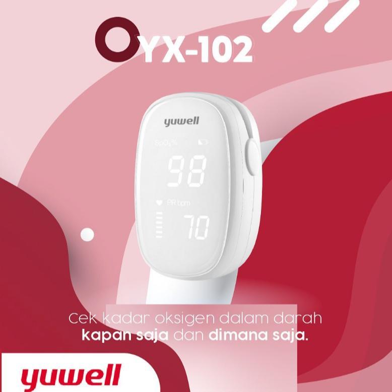 READY Fingertip Pulse Oximeter Yuwell YX102 - Alat Saturasi YX 102