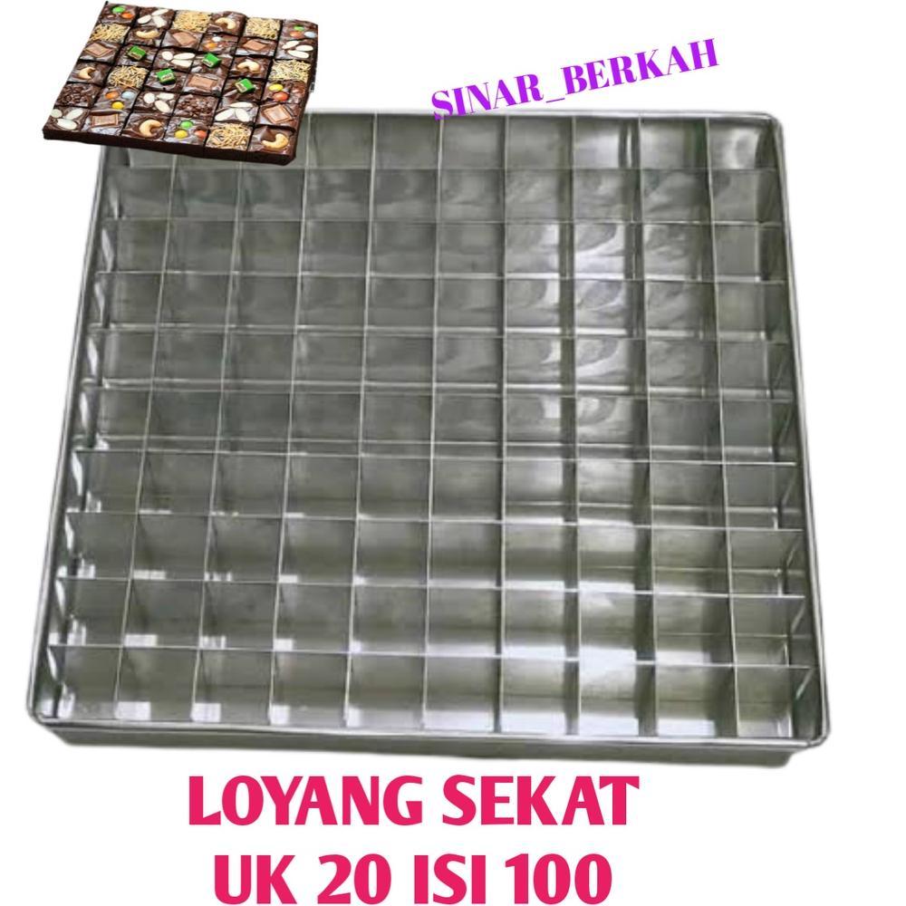 ready LOYANG SEKAT UK 22 ISI 100 SEKAT BAHAN ALUMUNIUM ANTI LENGKET