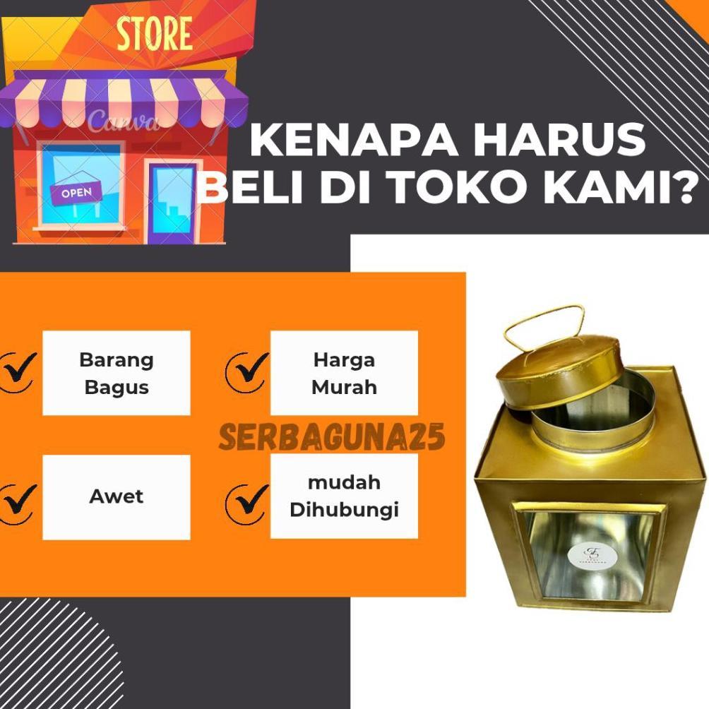 Berkualitas Toples Lebaran Astetik / Toples Kerupuk Mini Warna Gold Emas