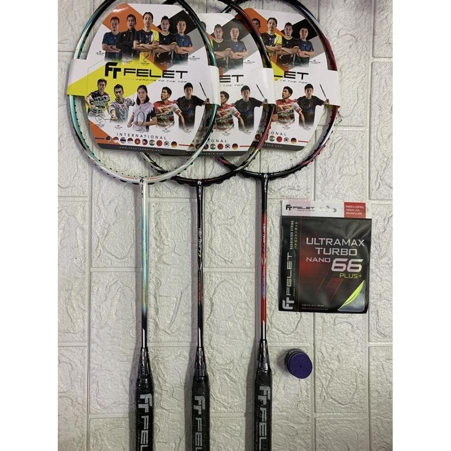 Raket Badminton Felet Light Tech T3 Kuat 32Lbs Original