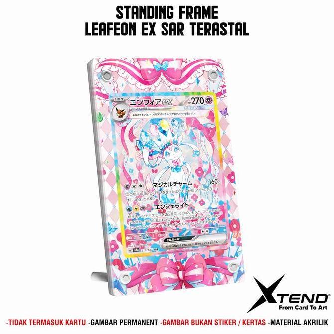 sylveon EX SAR Terastal Raw stand pigura figura akrilik frame by Xtend TCG kartu pokemon original