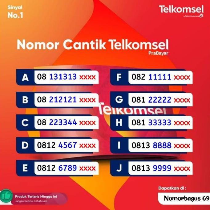 Nomer Cantik Simpati Nomor Kartu Perdana Telkomsel no hp 5g