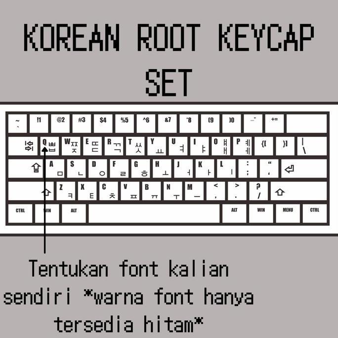 NEW KeyKraft Keycaps Korean ( Hangul ) Keycap Set (60%)