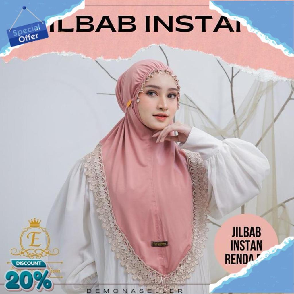 Hijab Instan Jersey /  Jilbab Instan Renda /  Hijab Plat Esk_R2