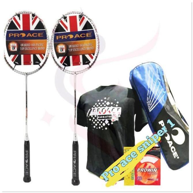 Raket Badminton Pro Ace Sniper 1 Komplit Set +Tas Original