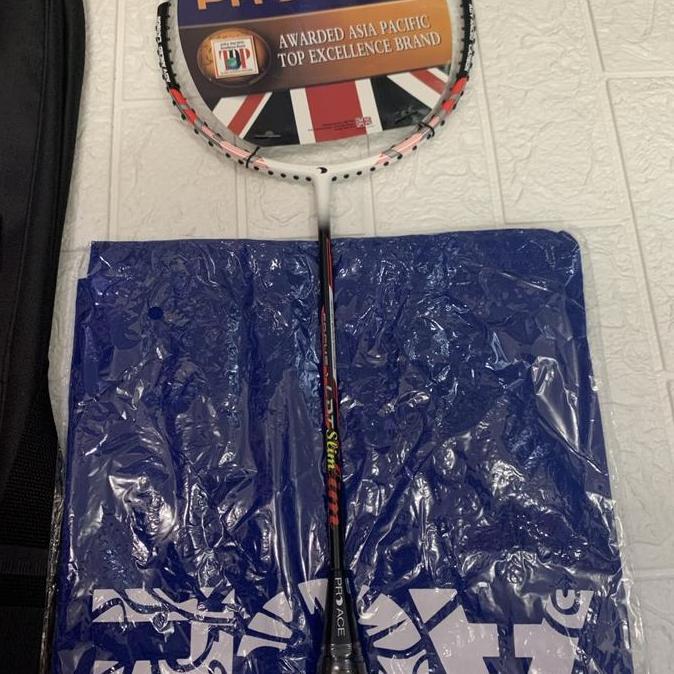 Raket Badminton Pro Ace Focus 1 Ldt Slim Komplit Senar+Tas+Kaos Ori