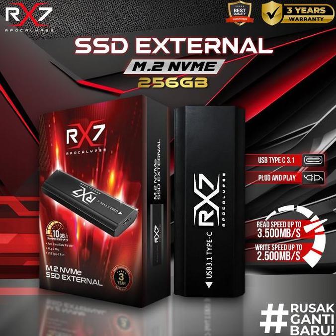 SSD M2 NVME EXTERNAL 256GB RX7 / ENCLOSURE M2 NVME + M2 NVME 256GB RX7