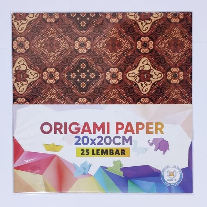 Kertas origami batik 20x20 - kertas lipat motif - Prakarya - DIY - per pack